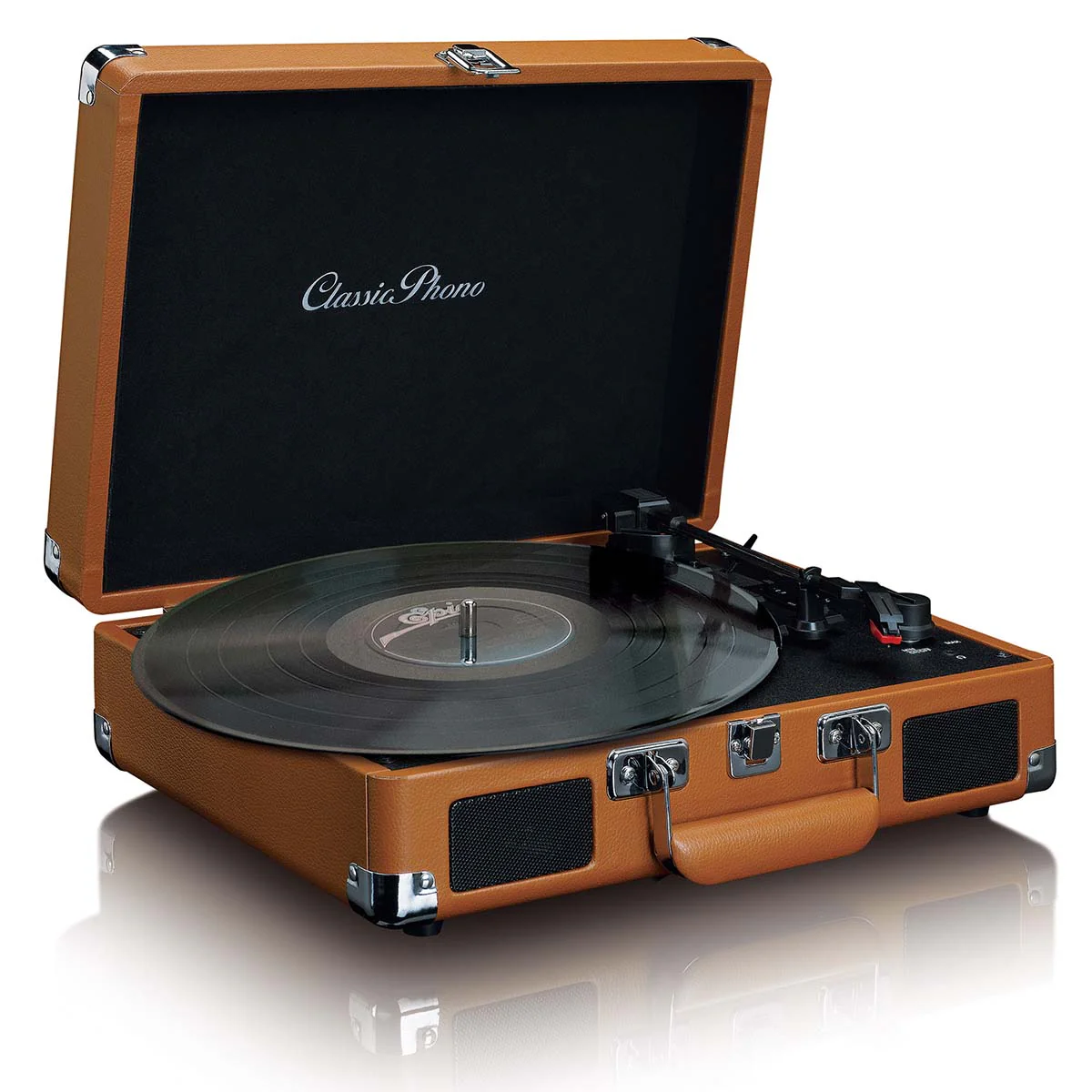 CLASSIC PHONO TT-10BN - Koffer Platenspeler met 2 ingebouwde speakers - Bruin - Image 4