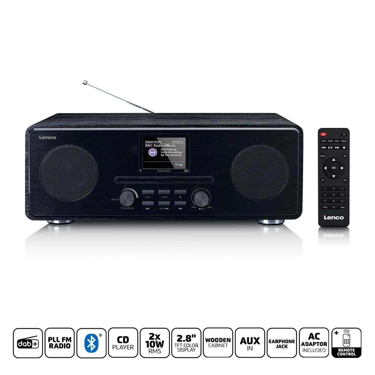 LENCO DAR-061BK - DAB+/FM radio met CD speler en Bluetooth® - Zwart - Image 7