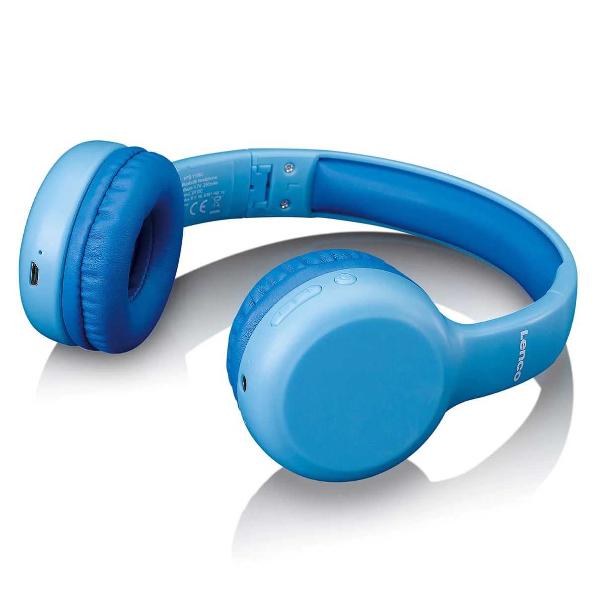 LENCO HPB-110BU - Vouwbare kinder Bluetooth® hoofdtelefoon - Blauw - Image 3