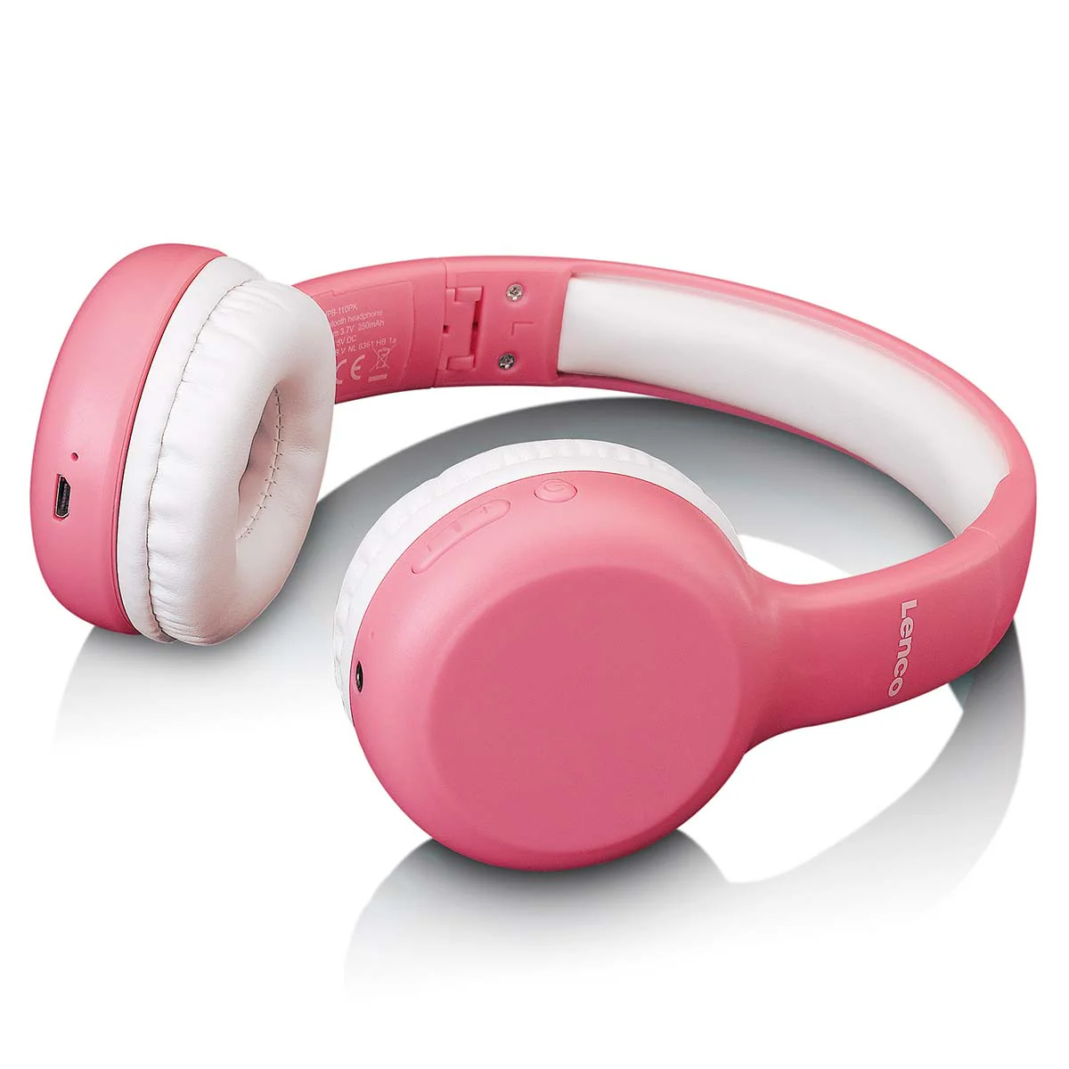 LENCO HPB-110PK - Vouwbare kinder Bluetooth® hoofdtelefoon - Pink - Image 3