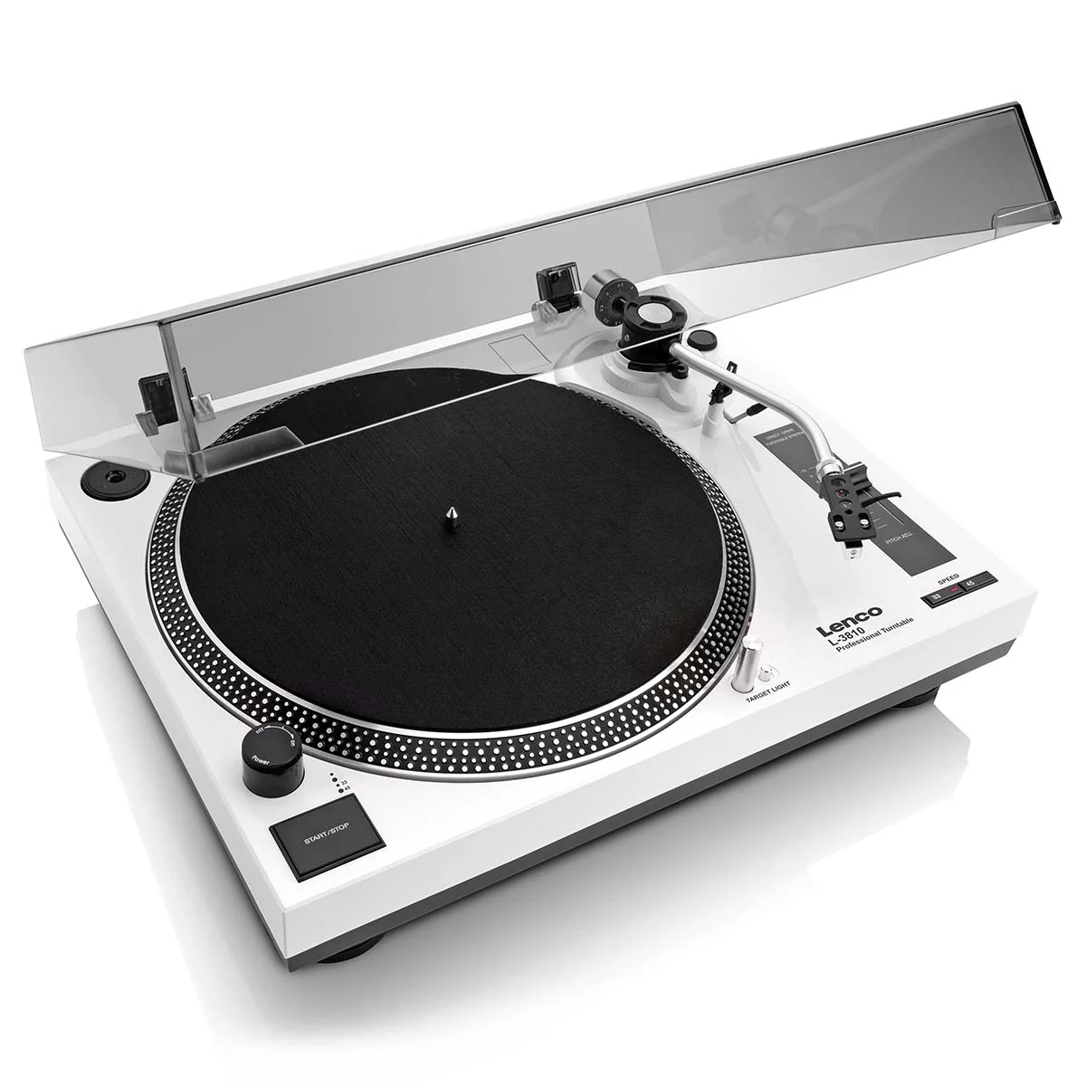 LENCO L-3810WH - Direct aangedreven Platenspeler met USB/PC encoding - Wit - Image 3