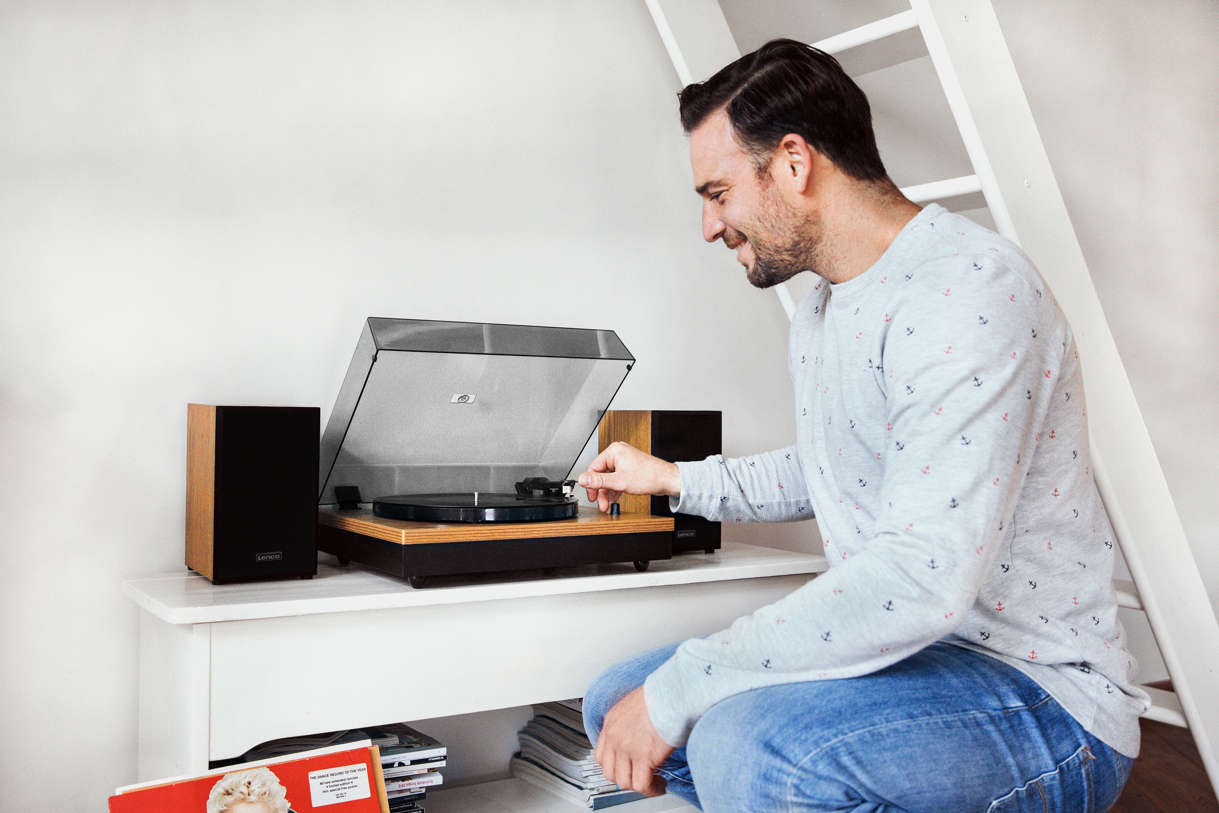 LENCO LS-300WD - Platenspeler met Bluetooth® en twee externe speakers, hout - Image 27