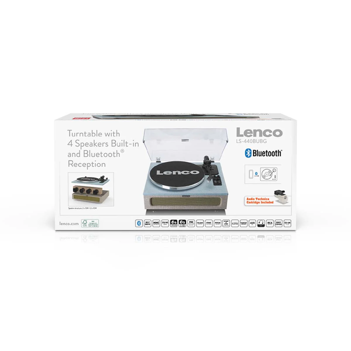 LENCO LS-440BUBG - Platenspeler met 4 ingebouwde Luidsprekers - Stof - Image 21