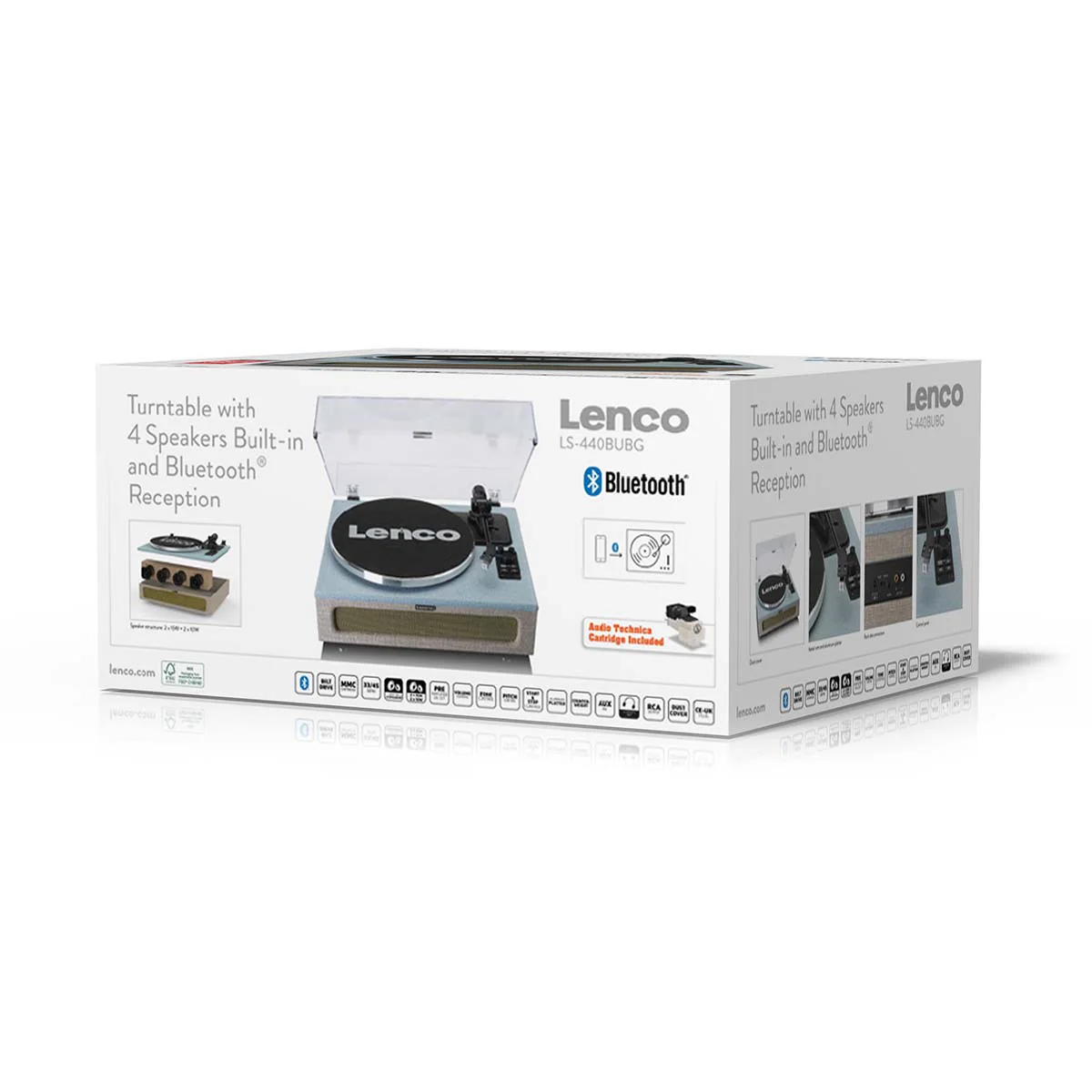 LENCO LS-440BUBG - Platenspeler met 4 ingebouwde Luidsprekers - Stof - Image 22