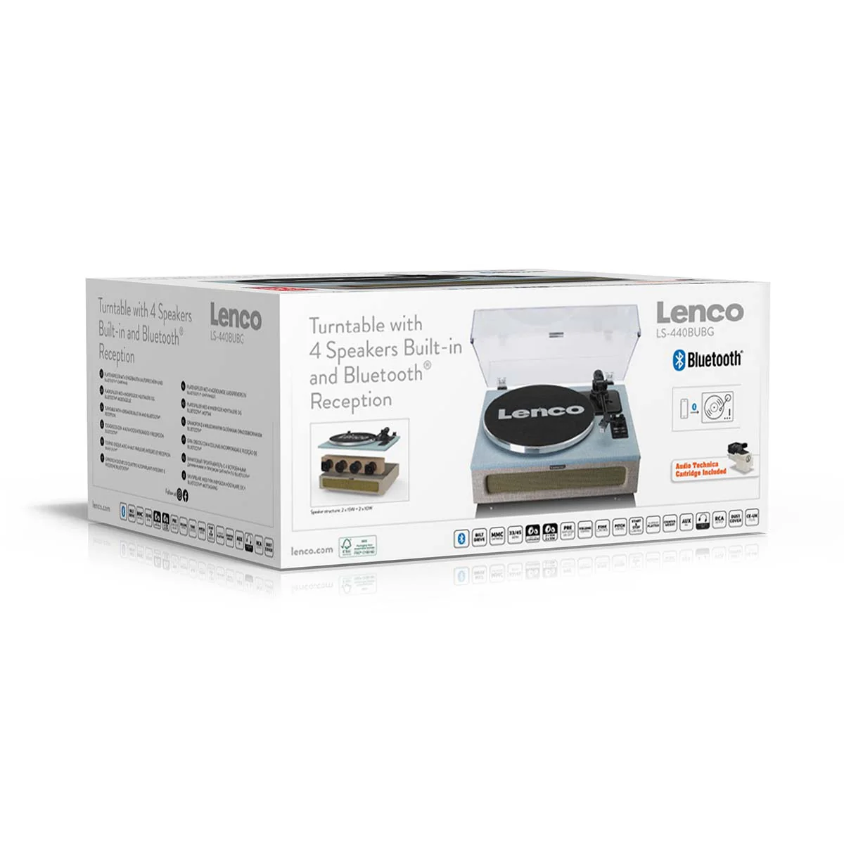 LENCO LS-440BUBG - Platenspeler met 4 ingebouwde Luidsprekers - Stof - Image 23