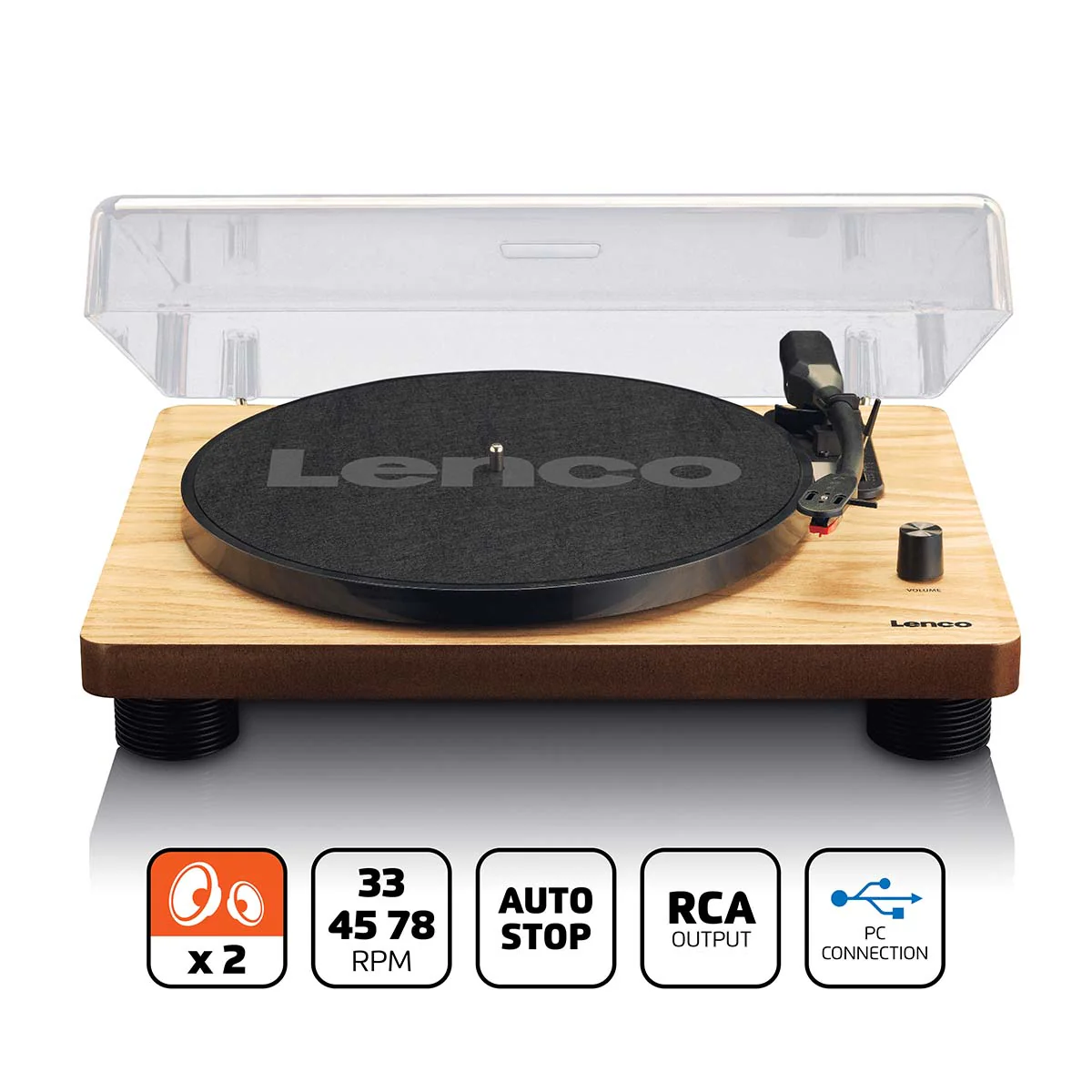 LENCO LS-50WD - Platenspeler mét ingebouwde speakers USB Encoding - Image 7
