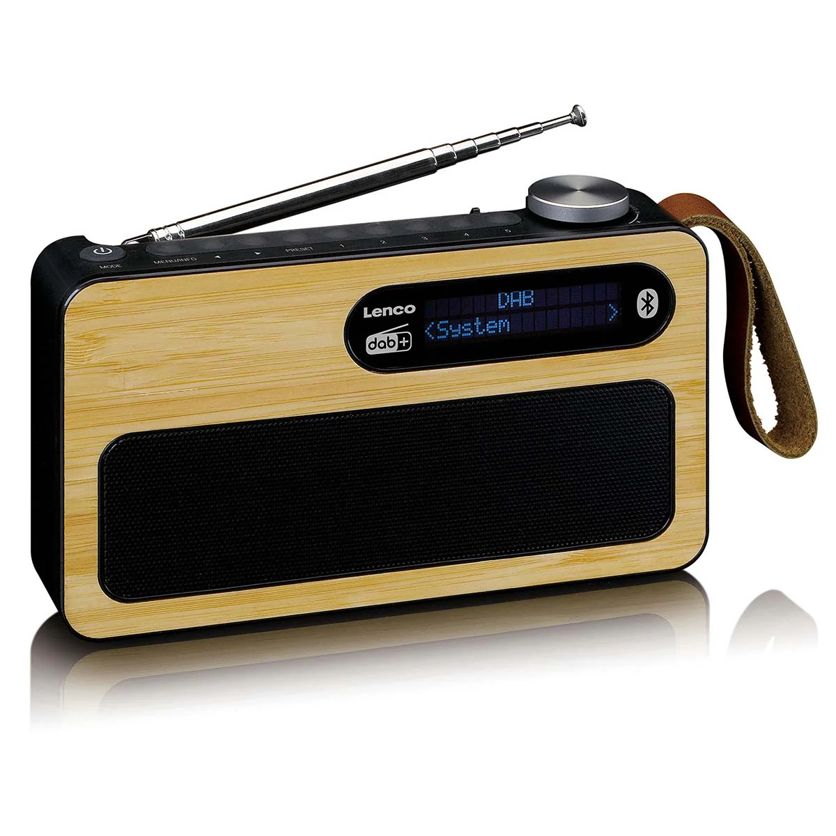 LENCO PDR-040BAMBOO BK - DAB+/FM radio Bluetooth®- Bamboo - Zwart - Image 4