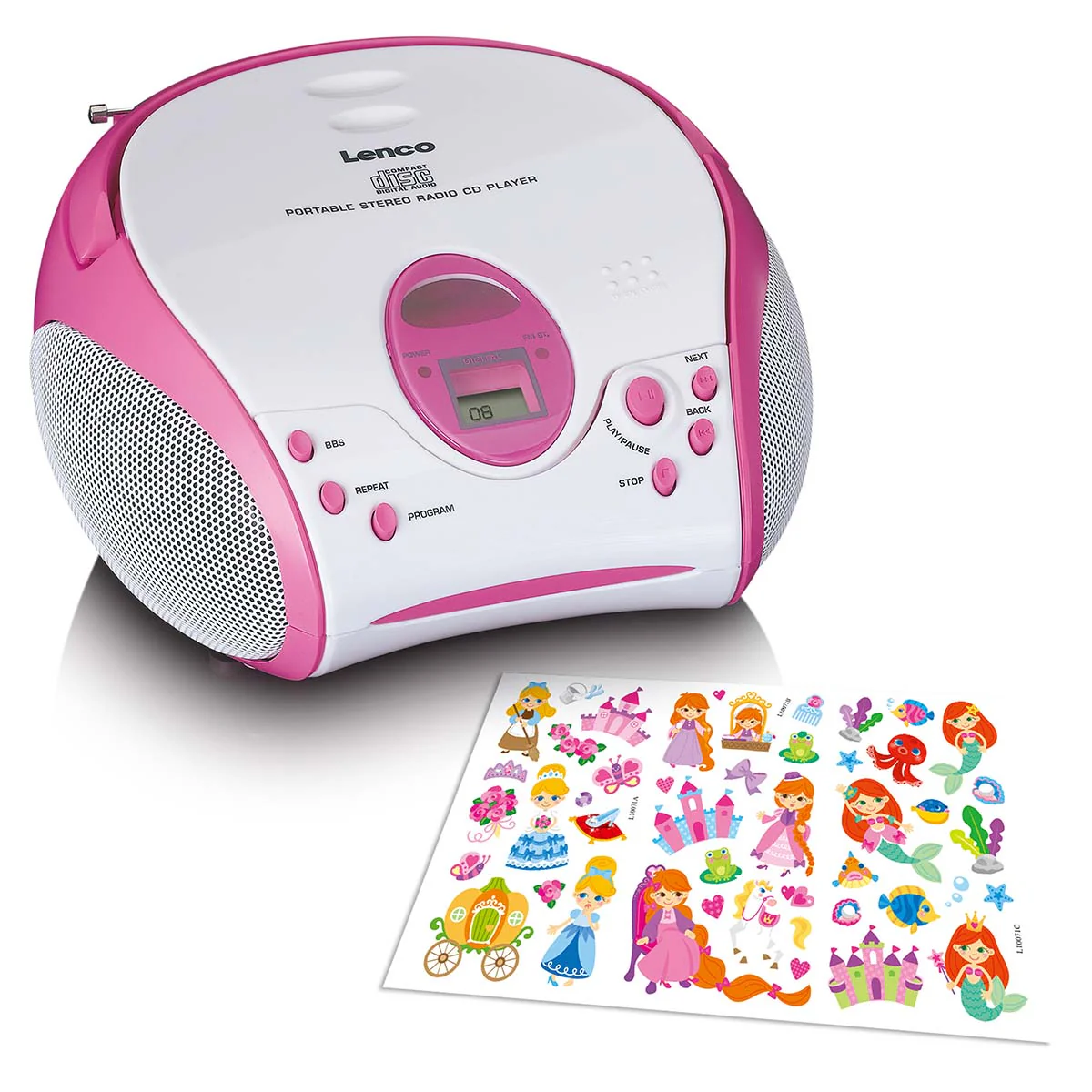 LENCO SCD-24BU kids - Draagbare stereo FM radio met CD-speler - Blauw - Image 18